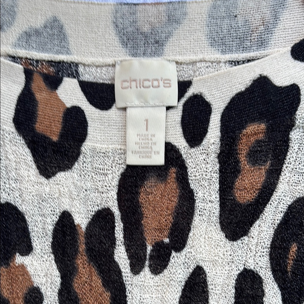 Chico's Animal Print Knit Top